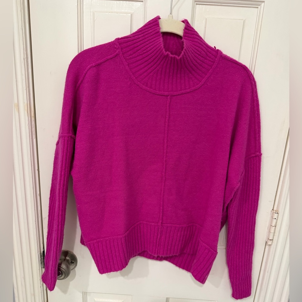 Maeve Fuchsia Turtleneck Sweater